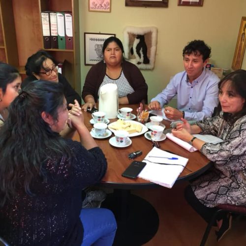 (17 de enero) Productivo encuentro con el alcalde (s) de Ercilla, Alejandro Henríquez, el Director de Desarrollo Comunal, y la presidenta del “Taller Laboral Ahuinco”, Isabel Catrileo, además de la directiva de la comunidad Ancapi Ñancucheo, con quienes trabajaremos para apoyar el desarrollo de la Artesanía.