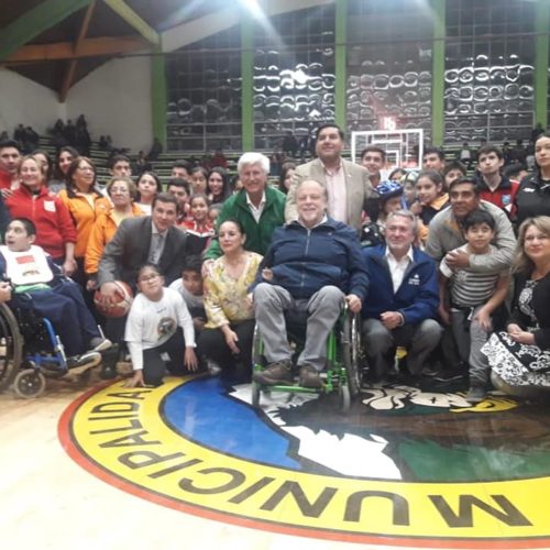 (28 de marzo 2019) En la inauguración del ex Gimnasio “El Toqui”, ahora Fernández Diez de la comuna de Lautaro.