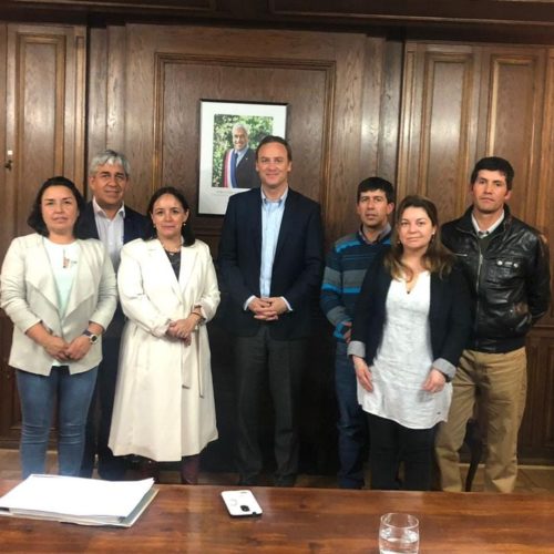 (30 de septiembre de 2019) Junto al ministro de Bienes Nacionales Felipe Ward y el alcalde de Lonquimay para solicitar la extensión de las veranadas, actividad que va en apoyo de 121 familias que se dedican a esta emblemática actividad.